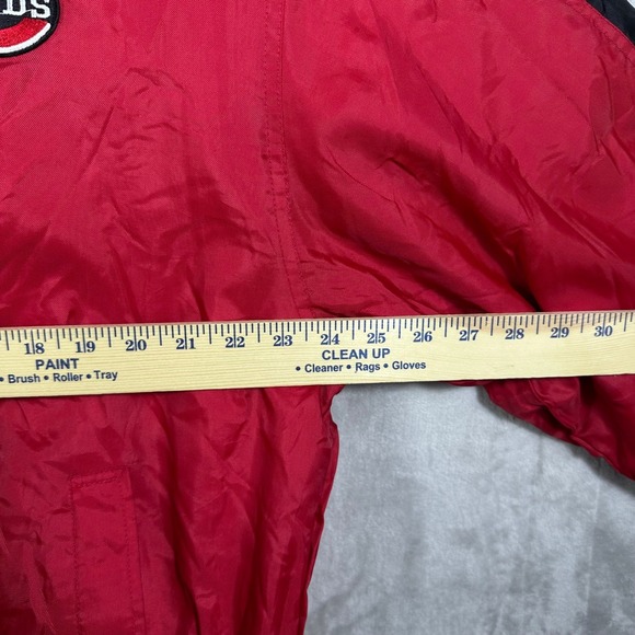 VINTAGE 2000 Cincinnati Reds Puma Full Zip Reversible Jacket Men's XL Nylon - Picture 6 of 8